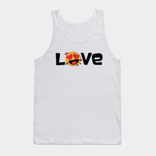 Love with smiley heart eyes Tank Top